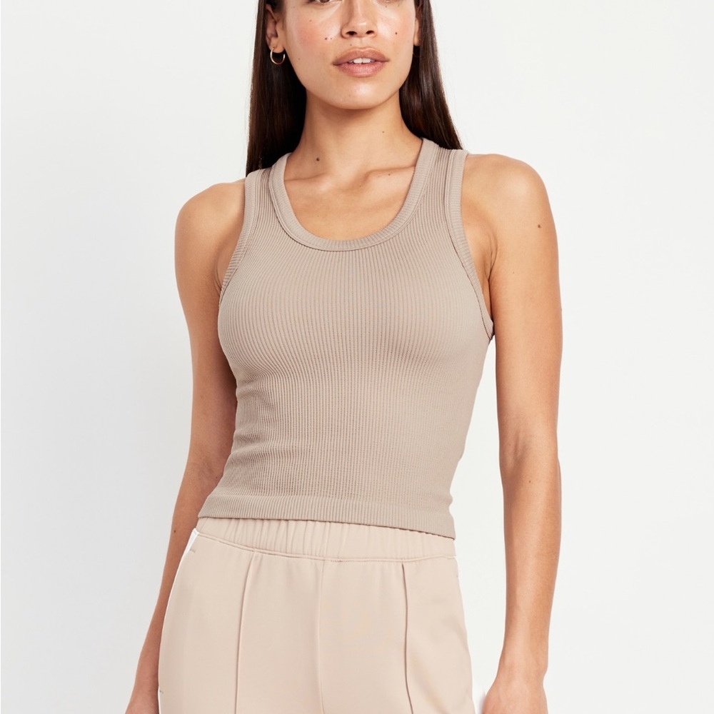 Fitted Seamless Ribbed Tank Тор